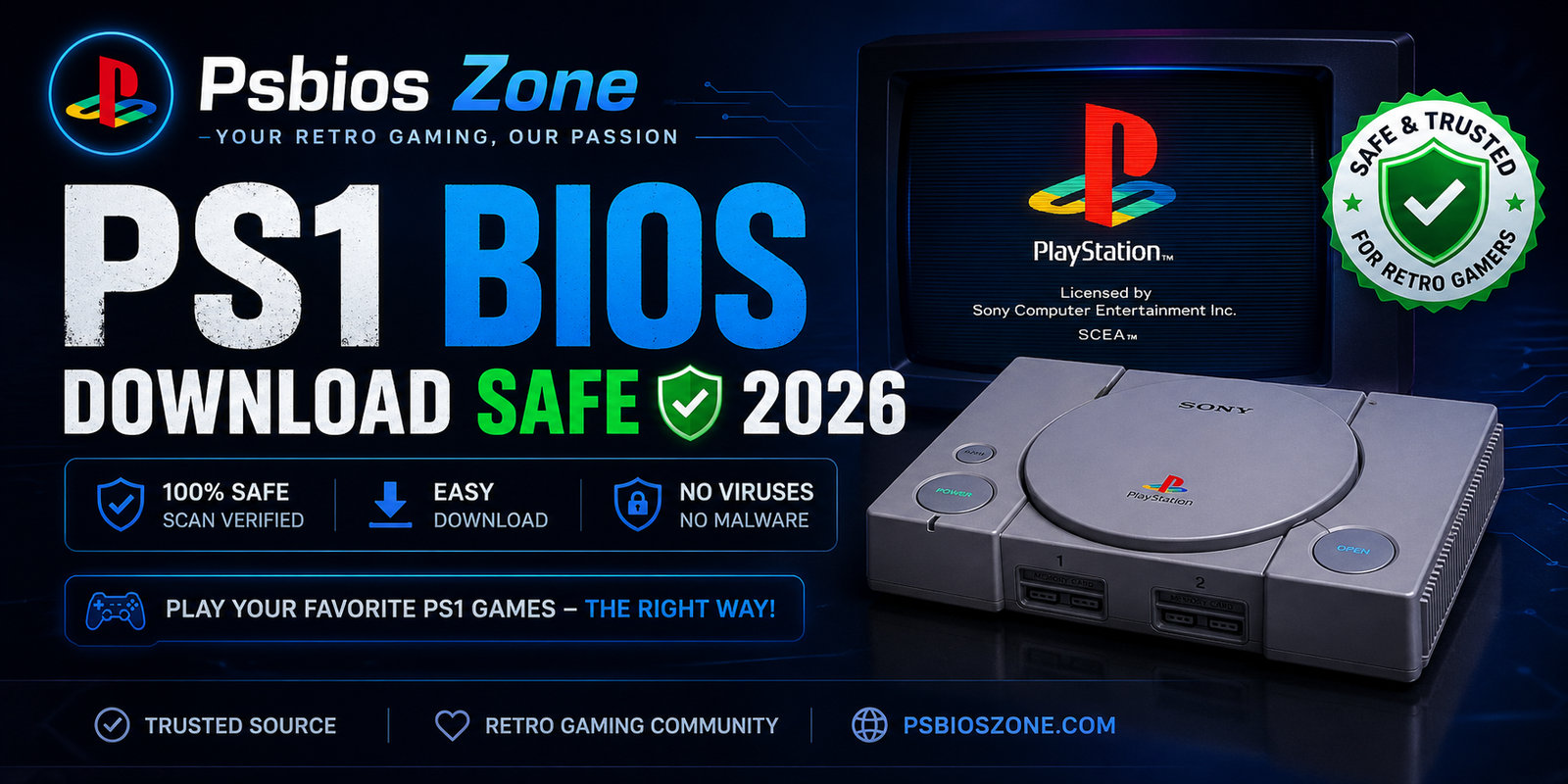 PS1 BIOS download safe 2026