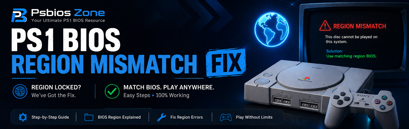 PS1 BIOS region mismatch fix